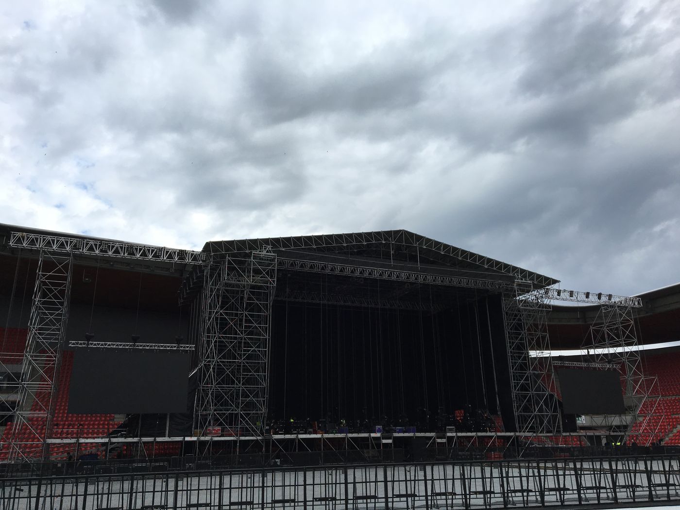 Stadium concert stage