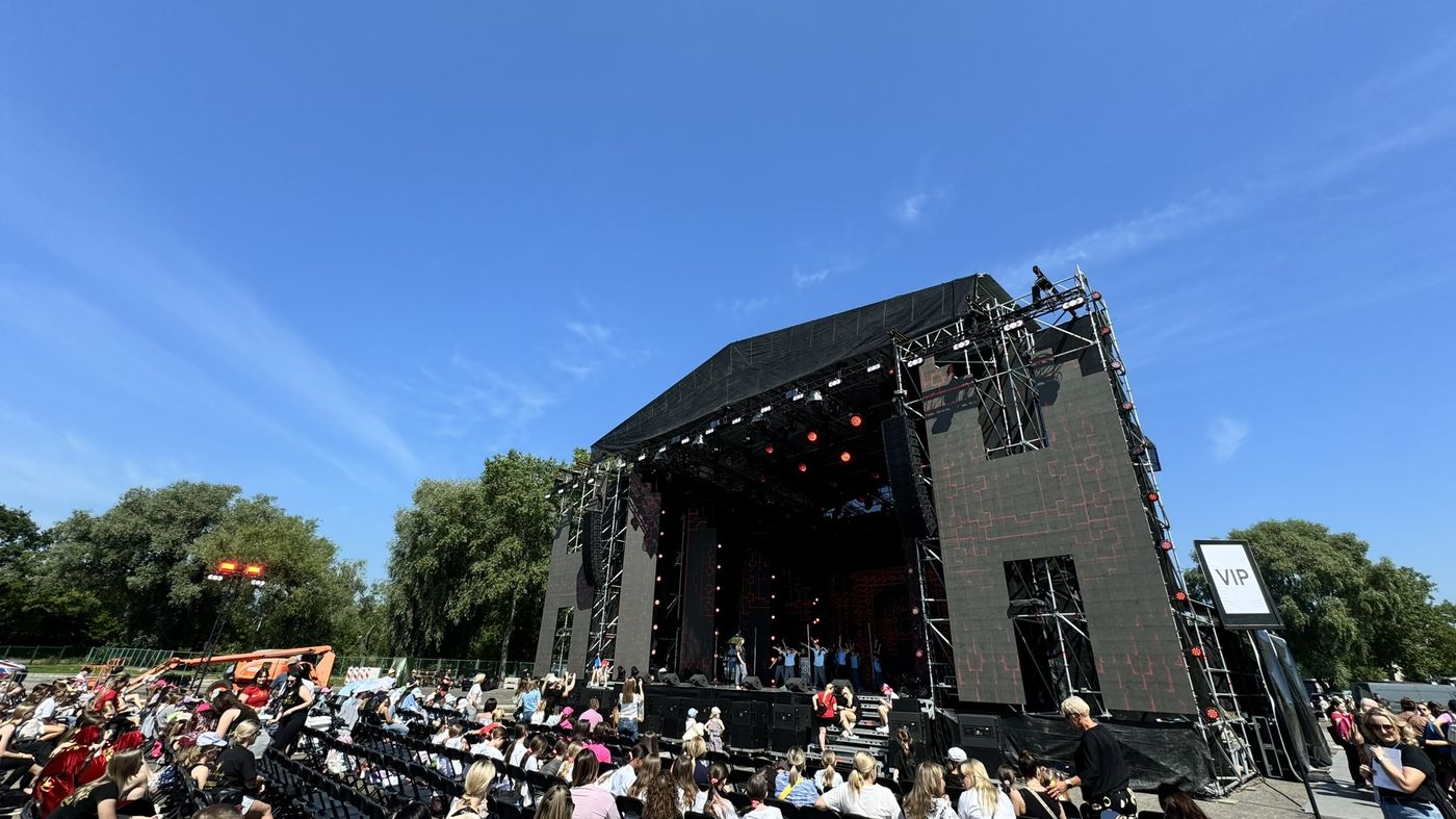 Festival stage during event